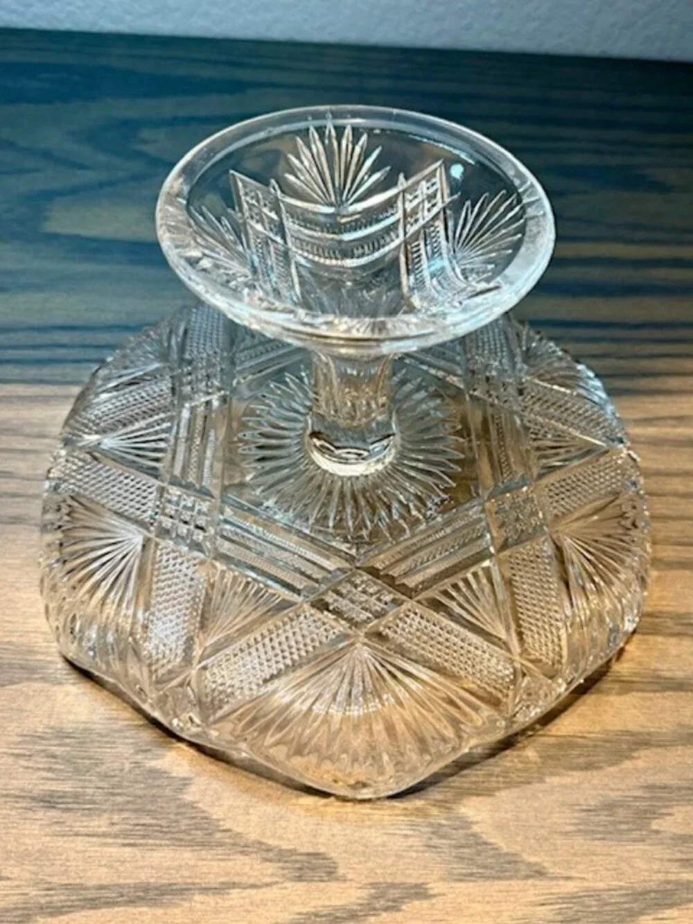Antique Earl American Pattern Glass Pedestal Cake Stand